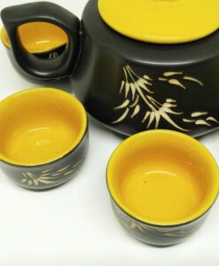 Bat Trang Pottery Tea Set Yellow 2
