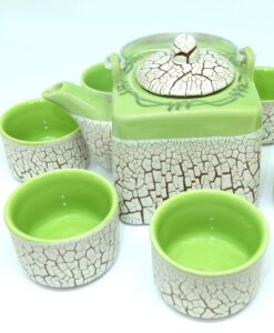 Green Cracked Glaze Bat Trang Ceramic Tea Set  2