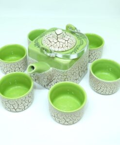Green Cracked Glaze Bat Trang Ceramic Tea Set 