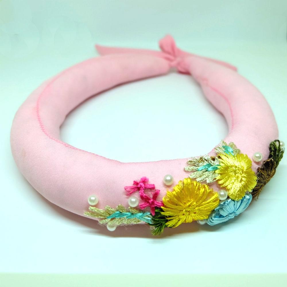 Women Head Scarf Traditional Pinner Pink Vietnam